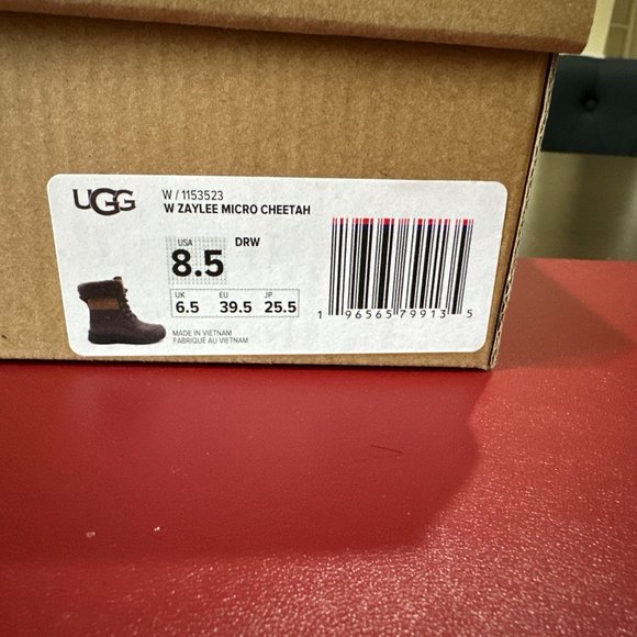 Ugg Australia Women's Zaylee Micro Cheetah Boots Size 8.5 in Brown - BRAND NEW - Picture 5 of 6